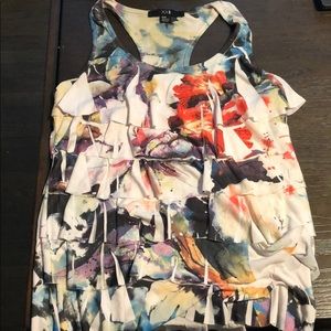 Racerback floral tank top